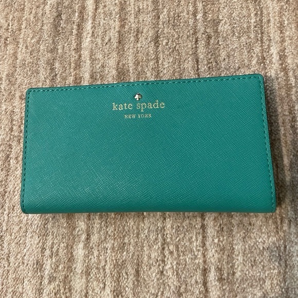 kate spade Handbags - Kate Spade Mikas Pond Stacy Wallet Turquoise NWOT Gorgeous!